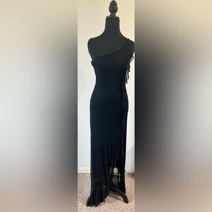 City Triangles One Shoulder Black Dress